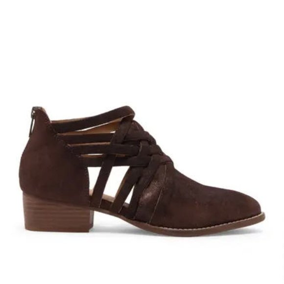 New Seychelles So Blue Copper Metallic Leather Ankle Bootie 8.5 - Picture 10 of 12